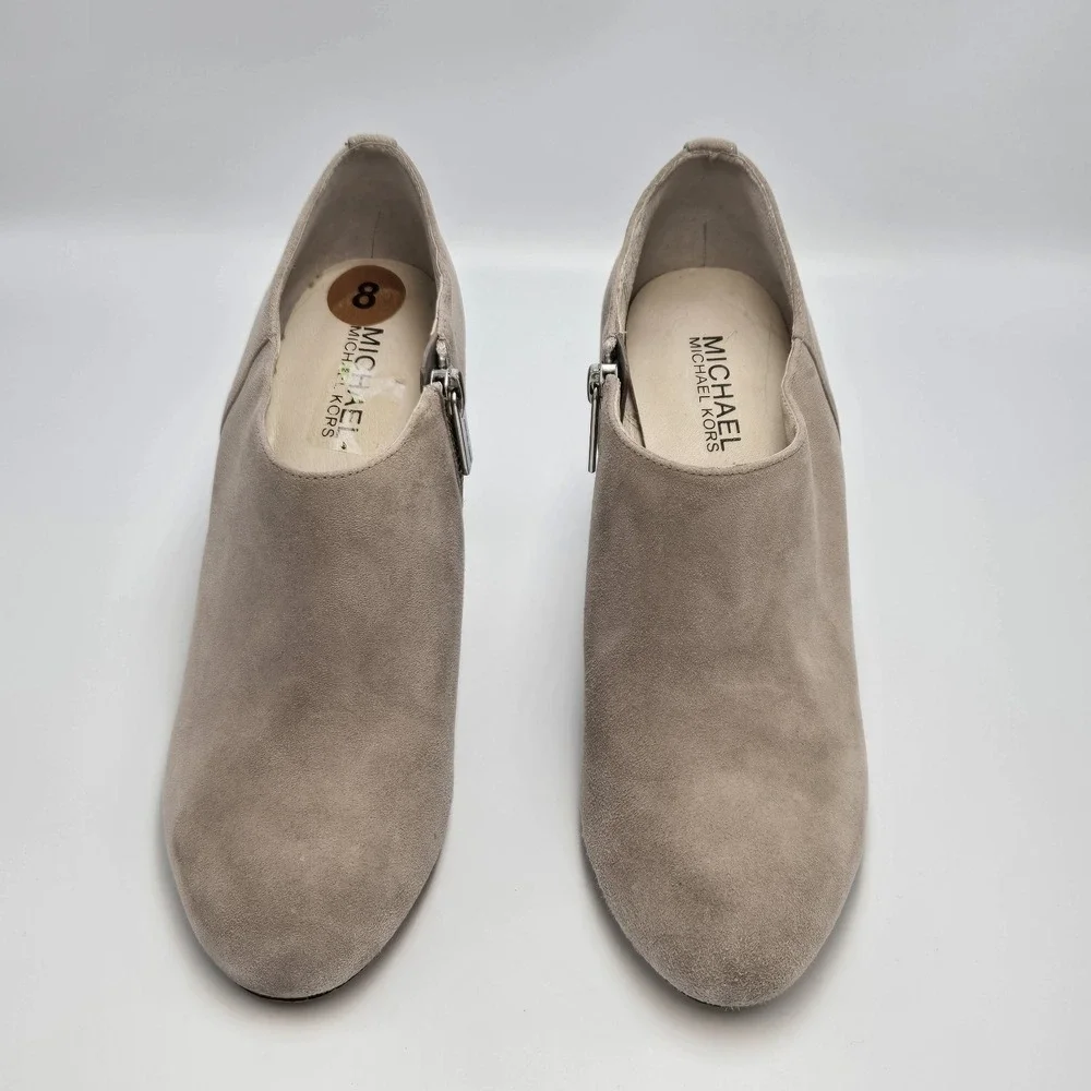 Michael Kors Booties Sammy Ankle Boots High Heeled Grey‎ Suede Women's 8M